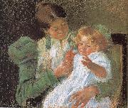 Mary Cassatt Mother and son oil painting artist